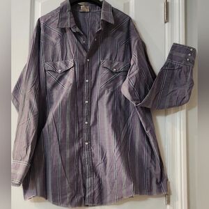 Men's Saddlebrook Long‎ Sleeve Western Shirt Pearlized Snaps Size 3XL